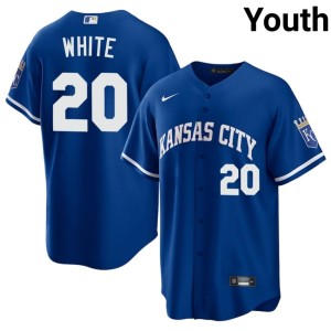 Royal KC Royals Frank White Player #20 Youth Jerseys 482390-478