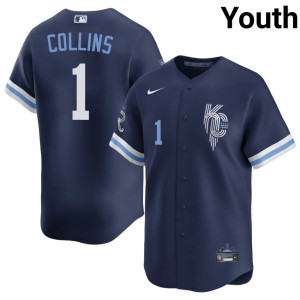 City Connect Isaac Collins The 'Yals Navy Authentic #1 Youth Jersey 622365-379