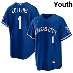 Isaac Collins Player Royal Kansas City Royals #1 Youth Jerseys 352162-782