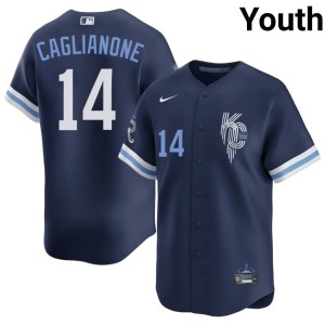 City Connect Jac Caglianone #14 Popular KCR Navy Youth Jerseys 154029-823