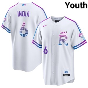 City Connect White #6 Jonathan India KC Royals Player Youth Jersey 943210-121