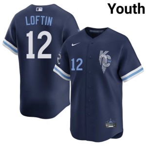 City Connect KCR Youth Navy Nick Loftin 2026-27 #12 Jerseys 787857-934