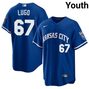 Youth Seth Lugo Authentic Kansas City Royals #67 Royal Jerseys 148942-939