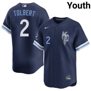 City Connect Navy KCR Tyler Tolbert New Youth #2 Jersey 332449-251